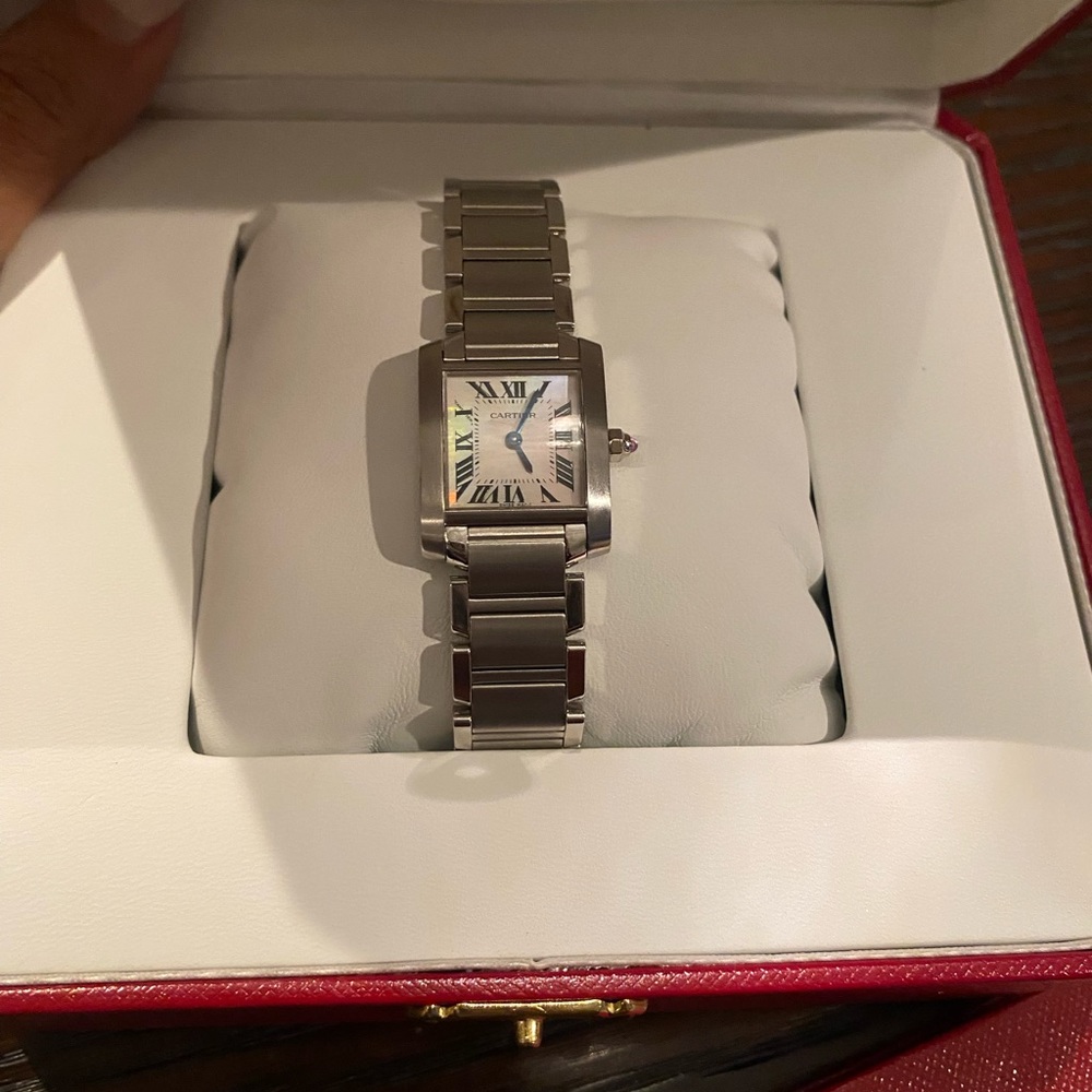 Cartier Small Tank Francais, in excellent condition worn only a couple of times.